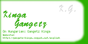kinga gangetz business card